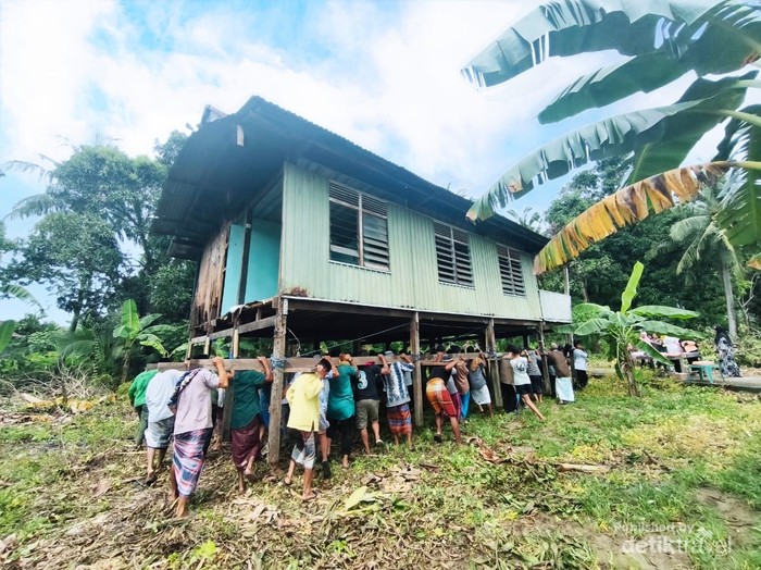 Fenomena Unik di Pinrang: Rumah Kayu Dipindahkan Tanpa Dibongkar