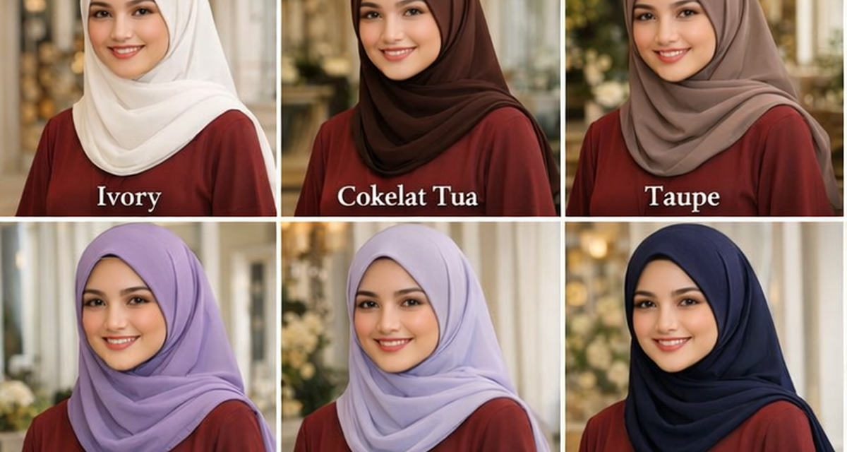 Fashion Hack: 20 Warna Jilbab yang Cocok Dipadukan dengan Baju Burgundy