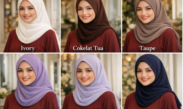 Fashion Hack: 20 Warna Jilbab yang Cocok Dipadukan dengan Baju Burgundy