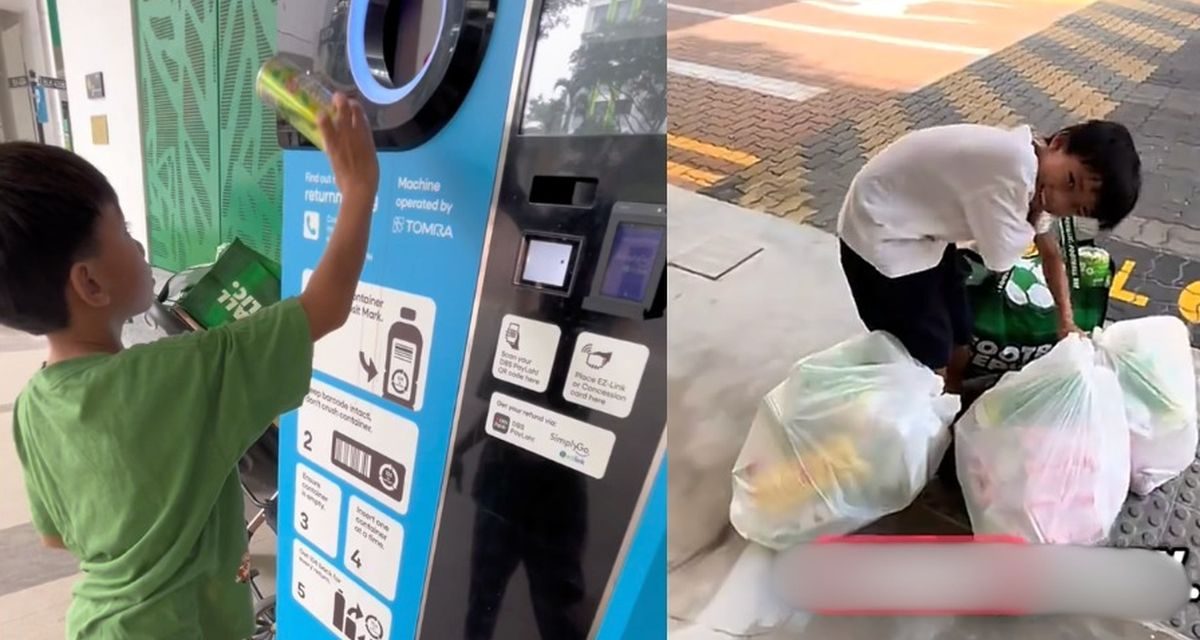 Bocah 9 Tahun di Singapura Kumpulkan 200 Botol dan Kaleng Bekas, Dapat Rp277 Ribu
